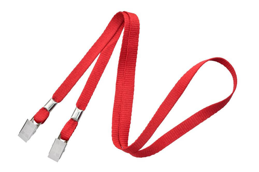 100 3/8 Double Clip Lanyards - Bulldog Clips – All Things Identification