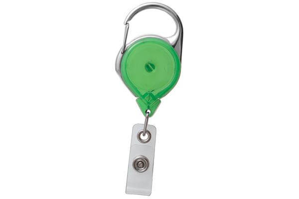 Translucent Green Carabiner Reel With Strap - 25 – All Things