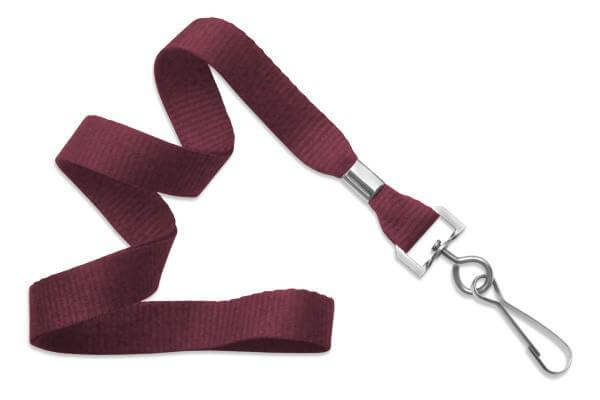 Maroon 5-8" Flat Woven Lanyard Swivel Hook - All Things Identification