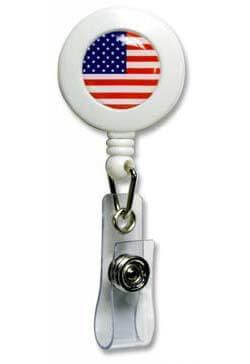 48 American Flag Lanyard Retractable Reel Badge ID Card Holder Baumgardens